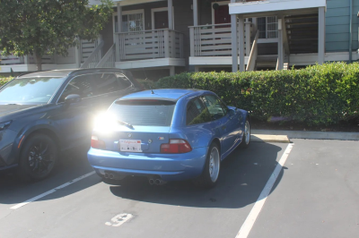 2000 BMW M Coupe in Estoril Blue Metallic over Estoril Blue & Black Nappa