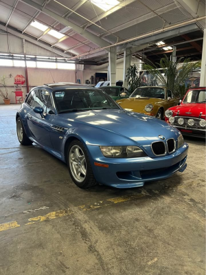 2000 BMW M Coupe in Estoril Blue Metallic over Estoril Blue & Black Nappa