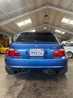 2000 BMW M Coupe in Estoril Blue Metallic over Estoril Blue & Black Nappa