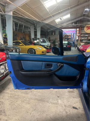 2000 BMW M Coupe in Estoril Blue Metallic over Estoril Blue & Black Nappa