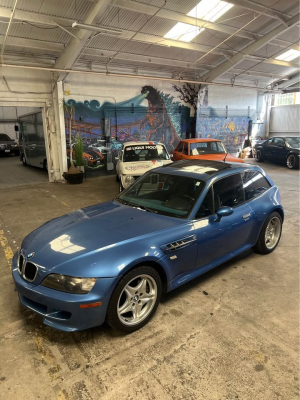 2000 BMW M Coupe in Estoril Blue Metallic over Estoril Blue & Black Nappa