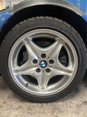 2000 BMW M Coupe in Estoril Blue Metallic over Estoril Blue & Black Nappa