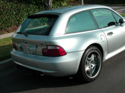 2000 BMW M Coupe in Titanium Silver Metallic over Imola Red & Black Nappa - Rear 3/4 Detail