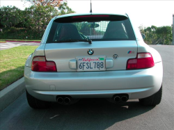 2000 BMW M Coupe in Titanium Silver Metallic over Imola Red & Black Nappa - Back