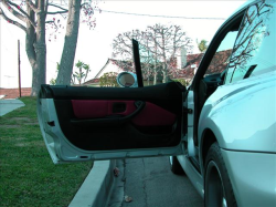 2000 BMW M Coupe in Titanium Silver Metallic over Imola Red & Black Nappa - Driver Door
