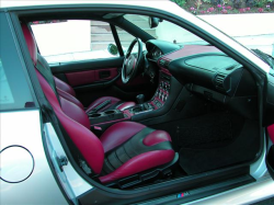 2000 BMW M Coupe in Titanium Silver Metallic over Imola Red & Black Nappa - Interior