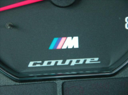 2000 BMW M Coupe in Titanium Silver Metallic over Imola Red & Black Nappa - Gauge Detail
