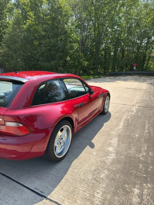 2000 BMW M Coupe in Imola Red 2 over Imola Red & Black Nappa