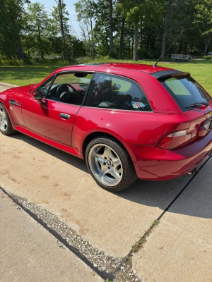 2000 BMW M Coupe in Imola Red 2 over Imola Red & Black Nappa