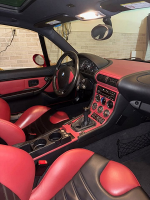 2000 BMW M Coupe in Imola Red 2 over Imola Red & Black Nappa