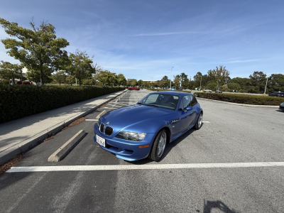 2000 BMW M Coupe in Estoril Blue Metallic over Estoril Blue & Black Nappa