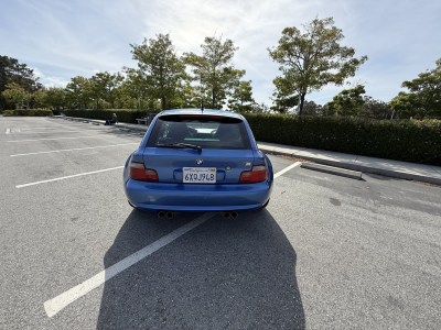 2000 BMW M Coupe in Estoril Blue Metallic over Estoril Blue & Black Nappa
