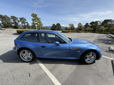 2000 BMW M Coupe in Estoril Blue Metallic over Estoril Blue & Black Nappa