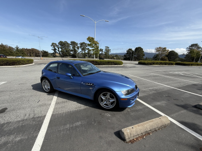 2000 BMW M Coupe in Estoril Blue Metallic over Estoril Blue & Black Nappa