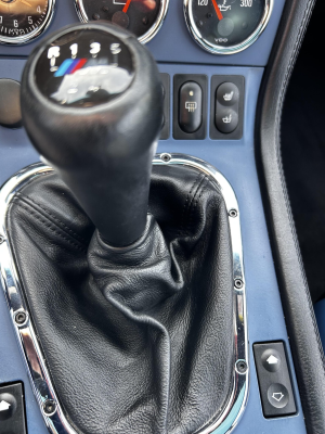 2000 BMW M Coupe in Estoril Blue Metallic over Estoril Blue & Black Nappa