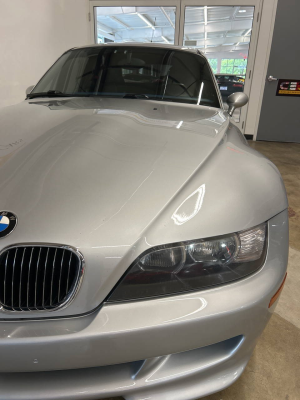 2000 BMW M Coupe in Titanium Silver Metallic over Estoril Blue & Black Nappa