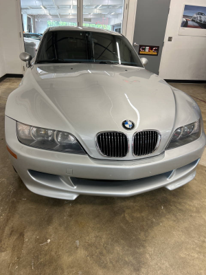 2000 BMW M Coupe in Titanium Silver Metallic over Estoril Blue & Black Nappa