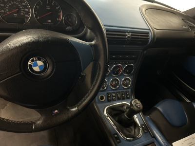 2000 BMW M Coupe in Titanium Silver Metallic over Estoril Blue & Black Nappa
