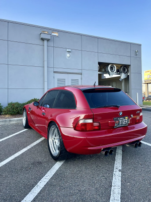 2000 BMW M Coupe in Imola Red 2 over Imola Red & Black Nappa