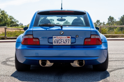 2000 BMW M Coupe in Estoril Blue Metallic over Estoril Blue & Black Nappa