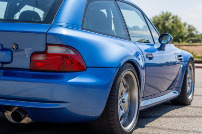 2000 BMW M Coupe in Estoril Blue Metallic over Estoril Blue & Black Nappa