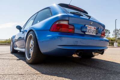 2000 BMW M Coupe in Estoril Blue Metallic over Estoril Blue & Black Nappa