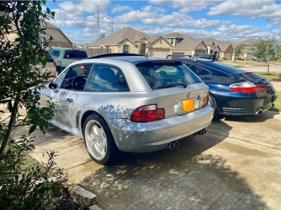 2000 BMW M Coupe in Titanium Silver Metallic over Estoril Blue & Black Nappa