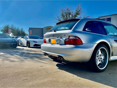 2000 BMW M Coupe in Titanium Silver Metallic over Estoril Blue & Black Nappa