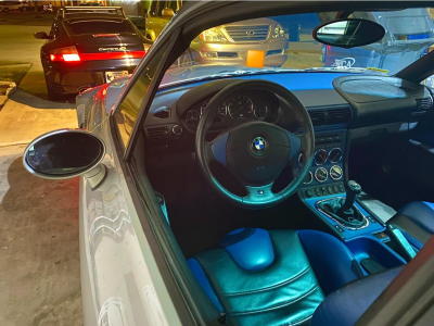 2000 BMW M Coupe in Titanium Silver Metallic over Estoril Blue & Black Nappa