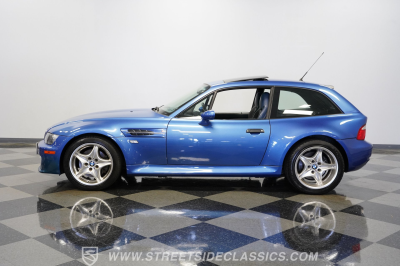 2000 BMW M Coupe in Estoril Blue Metallic over Estoril Blue & Black Nappa
