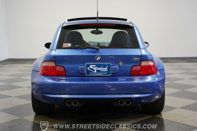 2000 BMW M Coupe in Estoril Blue Metallic over Estoril Blue & Black Nappa