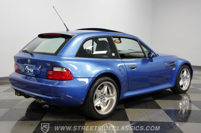 2000 BMW M Coupe in Estoril Blue Metallic over Estoril Blue & Black Nappa