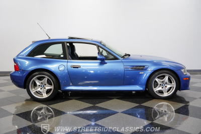 2000 BMW M Coupe in Estoril Blue Metallic over Estoril Blue & Black Nappa