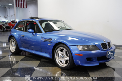 2000 BMW M Coupe in Estoril Blue Metallic over Estoril Blue & Black Nappa