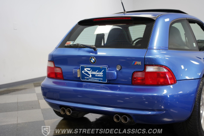 2000 BMW M Coupe in Estoril Blue Metallic over Estoril Blue & Black Nappa