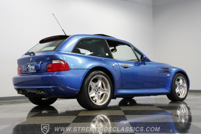 2000 BMW M Coupe in Estoril Blue Metallic over Estoril Blue & Black Nappa