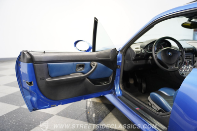 2000 BMW M Coupe in Estoril Blue Metallic over Estoril Blue & Black Nappa