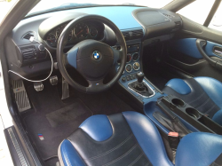 2000 BMW M Coupe in Alpine White 3 over Estoril Blue & Black Nappa