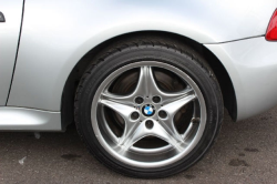 2001 BMW M Coupe in Titanium Silver Metallic over Imola Red & Black Nappa - Rear Driver Wheel