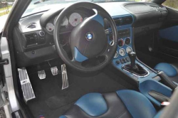 2001 BMW M Coupe in Titanium Silver Metallic over Laguna Seca Blue & Black Nappa - Interior