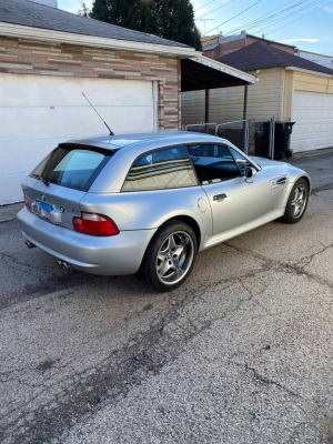 2001 BMW M Coupe in Titanium Silver Metallic over Laguna Seca Blue & Black Nappa
