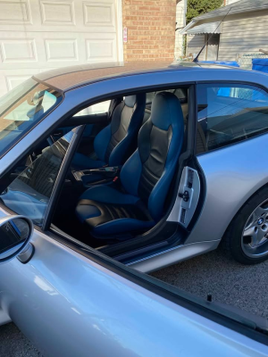 2001 BMW M Coupe in Titanium Silver Metallic over Laguna Seca Blue & Black Nappa