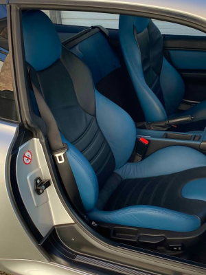 2001 BMW M Coupe in Titanium Silver Metallic over Laguna Seca Blue & Black Nappa