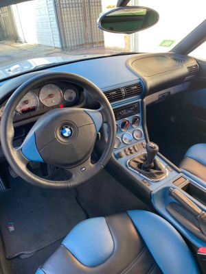 2001 BMW M Coupe in Titanium Silver Metallic over Laguna Seca Blue & Black Nappa
