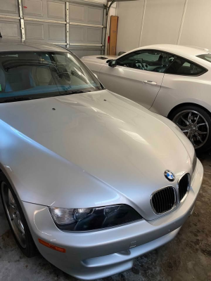 2001 BMW M Coupe in Titanium Silver Metallic over Laguna Seca Blue & Black Nappa