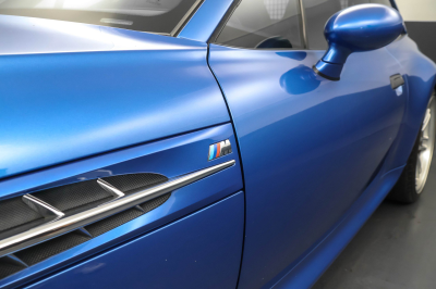 2001 BMW M Coupe in Estoril Blue Metallic over Dark Gray & Black Nappa