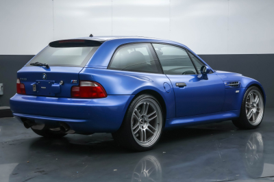 2001 BMW M Coupe in Estoril Blue Metallic over Dark Gray & Black Nappa