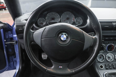 2001 BMW M Coupe in Estoril Blue Metallic over Dark Gray & Black Nappa