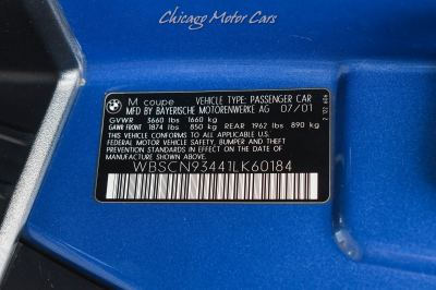 2001 BMW M Coupe in Estoril Blue Metallic over Dark Gray & Black Nappa
