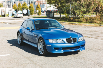 2001 BMW M Coupe in Estoril Blue Metallic over Dark Gray & Black Nappa